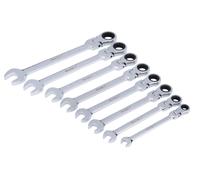 Blue Spot 8 Piece Flexible Head Metric Ratchet Spanner Set