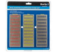 Blue Spot Tools Diamond Sharpening Whetstone Set, 3-Piece (Extra Fine, Fine, Coarse Grit, 6 x 2-Inch, Blue)