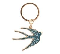 Blue Spread Your Wings Swallow Keyring | Enamel Bird Design Keychain | Inspirational Gift for Her | Nature-Themed Alloy Bag Charm | Lightweight Pocket Accessory