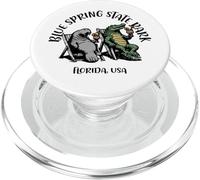 Blue Spring State Park Florida USA Manatee Alligator Design PopSockets PopGrip for MagSafe