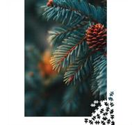 Blue Spruce Branch with Pine Cone ｜ Evergreen Nature Series 1000 Piece Jigsaw Puzzle for Adults, 70x50cm/1000pcs, White Cardboard Pieces, Screen-Free Leisure And Quiet Weekends