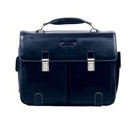 Piquadro Blue Square briefcase leather 43 cm laptop compartment blue