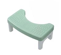 Blue Squatting Toilet Stool - Relieves Constipation Curved Footrest for Better Digestion Space-Saving Bathroom Accessory Healthier ResultsPlastic Design