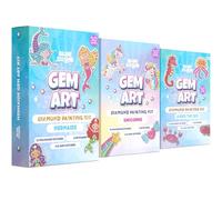 Blue Squid Diamond Art for Kids - Unicorn - Fun & Easy DIY 5D Gem Art Kits Kids Gift Set for Gem Keychains, Stickers, Sun Catchers - Diamond Painting for Kid Girls, Boys Ages 6-12