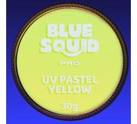 Blue Squid PRO Face Paint - Professional Water Based Single Cake Facepaint & Body Paints - SFX Makeup, Kids Adults Painting for Costume, Halloween Face Paints for Children - UV Pastel Yellow 30g / 1oz