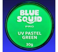 Blue Squid PRO Face Paint - Professional Water Based Single Cake Facepaint & Body Paints - SFX Makeup, Kids Adults Painting for Costume, Halloween Face Paints for Children - UV Pastel Green 30g / 1oz