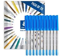 (Blue) Staedtler 430M Stick Ballpoint Medium Pens, Pack of 20
