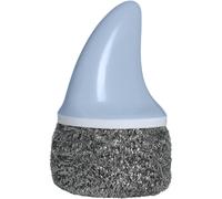 (Blue) Stainless Steel Scrubber with Handle | Shark Shape Handle Scrubber in Stainless Steel | Heavy Duty Scrubber Brush with Ergonomic Grip for Wall Tiles,