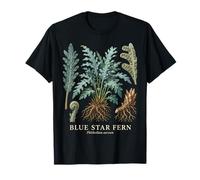 Blue Star Fern Phlebodium Aureum Vintage Plant Study T-Shirt