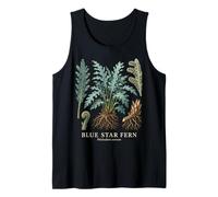 Blue Star Fern Phlebodium Aureum Vintage Plant Study Tank Top