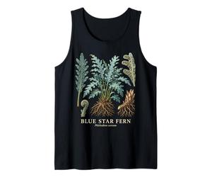 Blue Star Fern Phlebodium Aureum Vintage Plant Study Tank Top