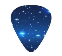 Blue star pattern Guitar Picks 12 Pack Assorted Thickness-0.46mm 0.71mm 0.96mm Thin Medium Heavy Picks for Acoustic Electric Guitar Ukulele
