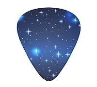 Blue Star Pattern Guitar Plectrums Classical Triangle Bass Acoustic And Electric Guitar Plectrums For Guitarists 12 Pieces