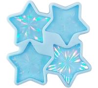 Blue Star starewelry Casting Mold,Holographic Star Resin Mold Phone Hand Grip Silicone Mold, As Shown in The Figure Resin Molds Art Craft Jewelry Casting Supplies