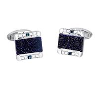 Blue Star Stone Cufflinks for Mens Crystals Cuff Links Wedding Party Cufflink