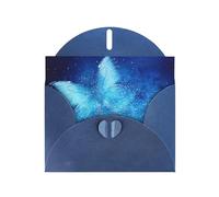 Blue Starry Butterfly Galaxy Greeting Card With Envelope (160 x 120 mm) for Birthday/Wedding/Invitation/Christmas/New Year