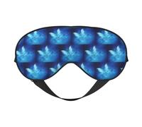 Blue Starry Butterfly Printing Soft Eye Mask Reversible Cover for Travel Adjustable Strap Blackout Sleep
