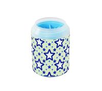 Blue Stars Dot Yellow Portable Paw Cleaner Soft Silicone Brush Pets Supplies and Accessories for Small & Medium Dogs para perros