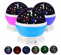 (Blue) Stars Starry Sky LED Night Light Projector Moon Novelty Table Night Bedroom Lamp