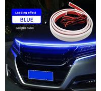 (Blue, Start Scanning 1.8m) Dynamics Scan Start Up Hoodbeam Kit Flexible Soft Led Strip Light Car Hood Led Daytime Running Light Strip For Suvs Trucks