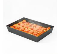 Blue Steel Detroit Pizza Pan 14x10 (Non-Stick&BPA Free) Heat-Resistant Up to 800°F, Pre-Seasoned Carbon Steel Detroit Pizza Pan, Deep Dish Pizza Authentic Steel Pan Five Years Free Replacement