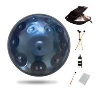 Blue Steel Tongue Drum, Hand Forged, 9 Tone 10 Tone 11 Tone 12 Tone, 22 Inch Alloy Drum Body, Deep Quenching, Within ±5 Tone. Yoga Meditation Healing Instrument Includes,One Color,11Tone