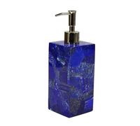 Blue Stone Soap Dispenser with Modern Look | 3 x 3 Inches Lotion Dispenser for Dressing Table Decor | Handmade Liquid Soap Pump | Birthday Gift for Her