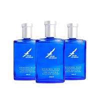 Blue Stratos Pre-Electric Shave Lotion Multi-Pack, Original Blue for Men, Lifts Beard & Reduces Irritation, Cooling Effect, Classic Scent of Cedarwood, Vanilla, and Musk (3 PACK)