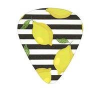 Blue Stripe And Lemon Guitar Picks Set-Premium Abs Material,Various Thicknesses-Enhance Your Playing Experience