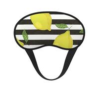 Blue Stripe and Lemon Print Adults Kids Light Blocking Eye Cover for Travel Daily Use Nap Insomnia Camping