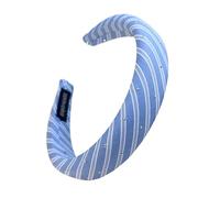 Blue Stripe Headwear Coastal Styles Hairband Lightweight Twill Fabric Gentle On Hair Stylish Hair Accessory Styling Tool Unisex Headbands For Casual Outfits