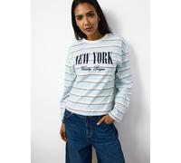 Blue Stripe New York Graphic Long Sleeve T-Shirt S