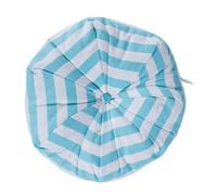 HOMESCAPES Blue & White Stripe Floor Cushion Pouffe 100% Cotton Modern Pleated Seat Pad for Indoor and Garden, 40cm x 15cm