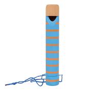 (Blue Stripe) Pull Wooden Flute Early Childhood Education Music Enlightenment Voice-Changing Musical Toys Gift