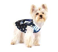 Blue Stripe Stars Skull Print Dog Shirt,Dog Shirt Vest for Small Breeds Like Chihuahuas,Yorkies, and Puppies