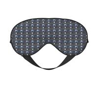 Blue Stripe Stars Skull Print Soft Eye Mask Lightweight Sleep Aid Breathable Blackout Travel Nap Yoga Meditation