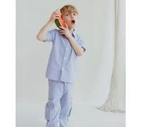 Blue Stripe Woven Cargo Trousers Lilly + Sid Multi 4-5 Years