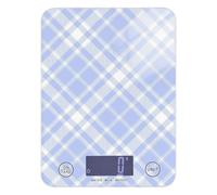 Blue Striped Mesh bariatric Small Food Scales for Kitchen 11lb/0.18oz, 5kg/5g Grams Digital Scale with 4 Unit for Keto Dieting Baking (Batteries not Included)
