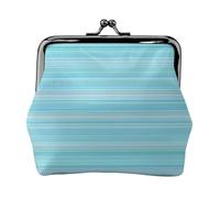 Blue Striped Print Versatile Coin Purse Exquisite Mini Wallet Cute Change Pouch for Any Occasion