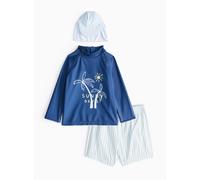 Blue Striped Sunny Days Slogan Swim Set 2-3 years