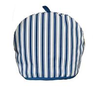 Blue Striped Tea Cosy Cotton Large Mediterranean Kitchen Teapot Cover Warmer