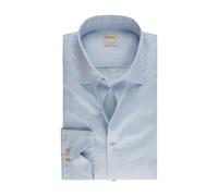 Blue Striped Twill Shirt - male - Stenströms - Casual Shirts - Blue - M - Shirts M