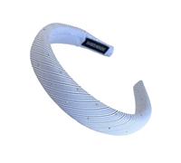 Blue Stripes And Dots Hair Band Soft Twill Fabric Headbands With Sponge Padding For Women Men Comfortable Hair Accessory