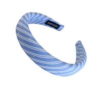 Blue Stripes And Dots Hair Band Soft Twill Fabric Headbands With Sponge Padding For Women Men Comfortable Hair Accessory Coastal Themed Dot Hairband