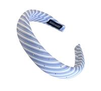 Blue Stripes And Dots Hair Band Soft Twill Fabric Headbands With Sponge Padding For Women Men Comfortable Hair Accessory Coastal Themed Dot Hairband