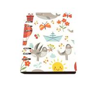 Blue Submarines Notebook, Pu Leather Notebooks A5, Lined Paper Notebook A5 Spiral Bound 180Pages/90Sheets, Note Book Lined for Office, Note Pads for Home, Study Essentials Women Man