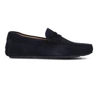 Blue Suede Moccasins for Men - male - Boss - Loafers - Blue - 9 UK - Shoes 9 UK