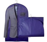 Blue Suit Cover Bag for Men. Moth Proof Garment Cover Protector Bags. Foldable Heavy-Duty Plastic Waterproof Durable Multipurpose 40 Inch Travel Lightweight Dress Coat Cover Carrier Bag (Pack of 1)