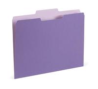Blue Summit File Folders, Letter Size, 1/3 Tab, Purple Two-Tone - 100 Pack