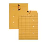 Blue Summit Supplies 100 9" x 12" Interoffice Envelopes, String & Button